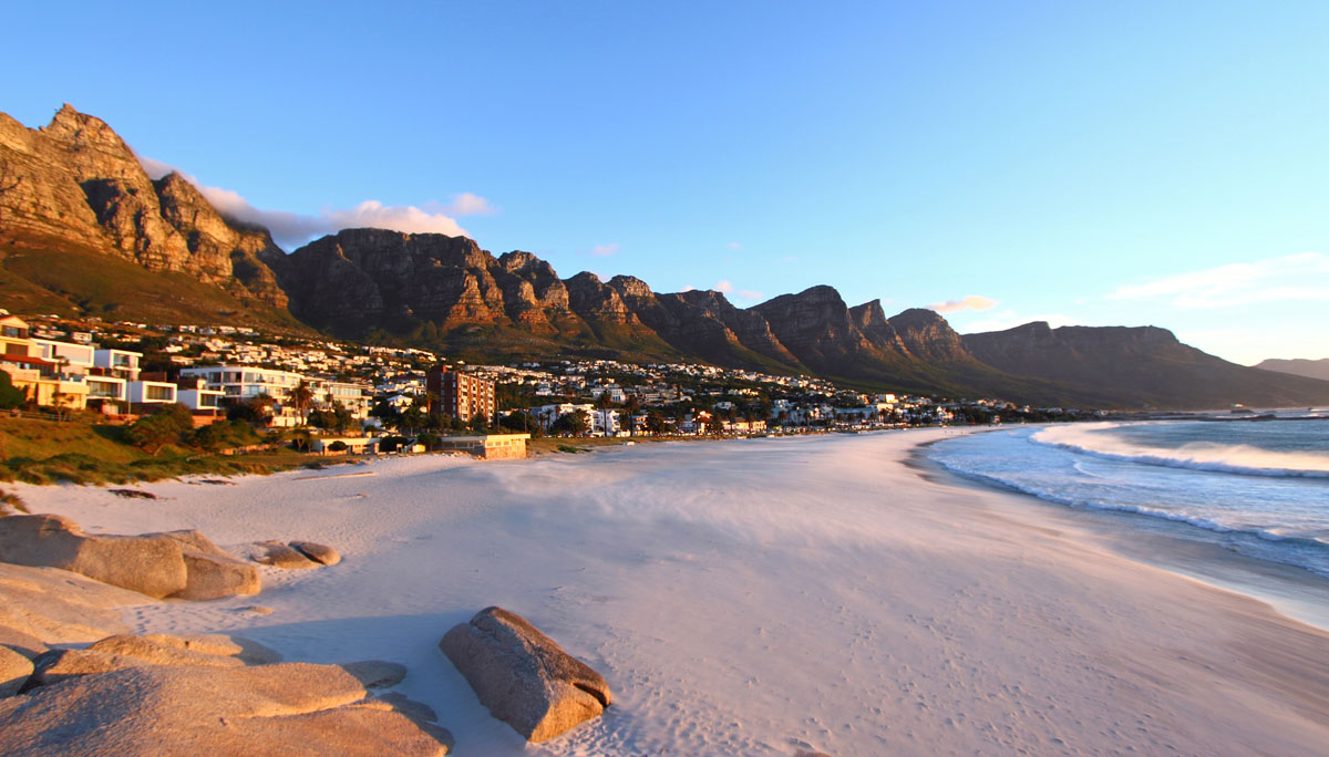 Camps Bay beach beneath the Twelve Apostles